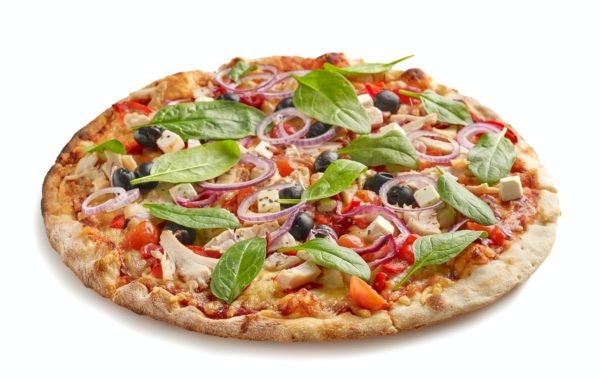 freshly baked pizza