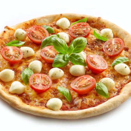 freshly baked pizza