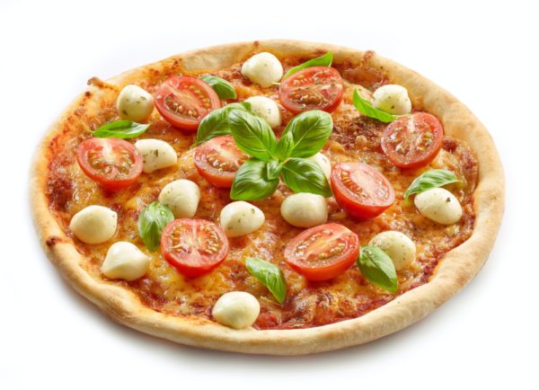 freshly baked pizza