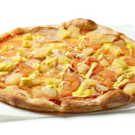 freshly baked pizza
