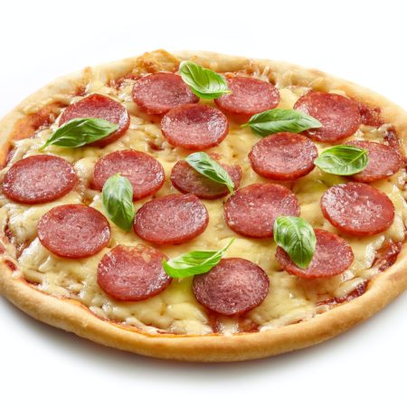 freshly baked pizza