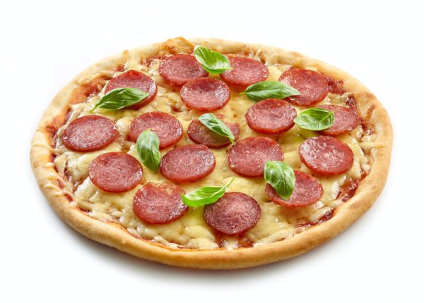 freshly baked pizza